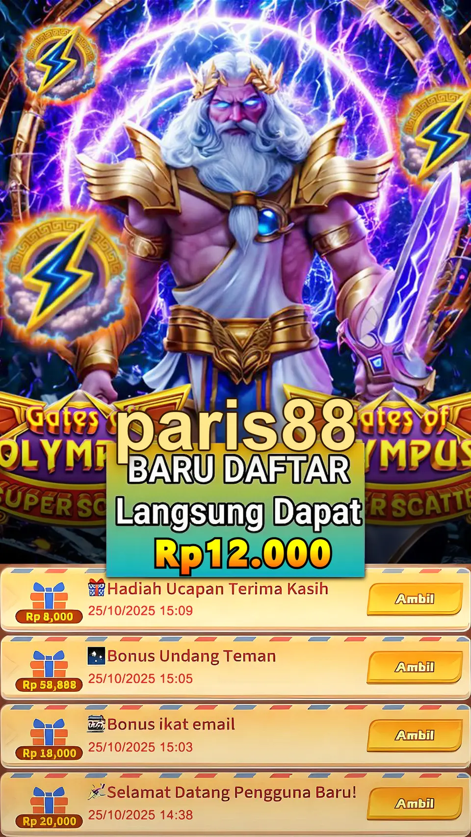 paris88 Tangkapan Layar - APK Resmi